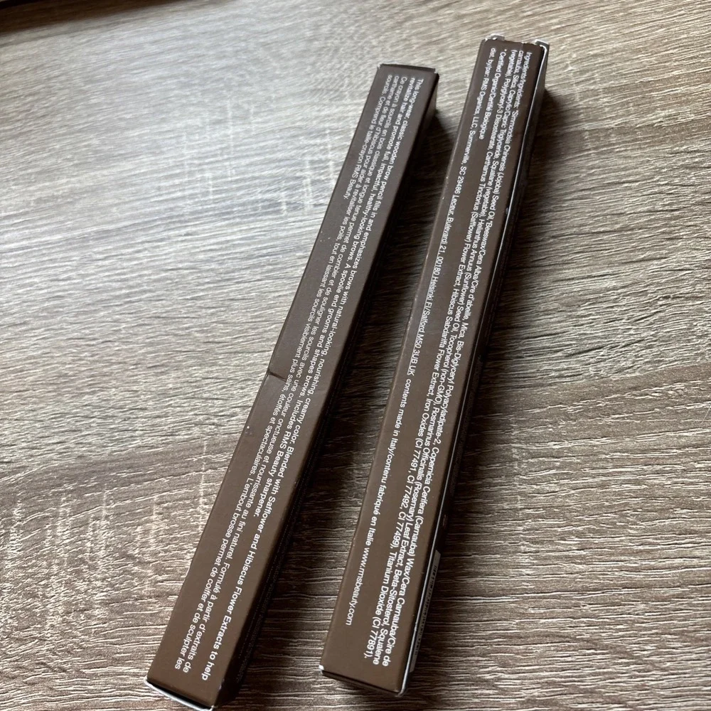 LOT OF 2 RMS Beauty- Back2Brow Pencil w/ Sharpener- Medium - 0.038 oz